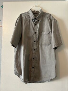 Wolverine Men's Short Sleeve Button-Up Shirt - Gray
